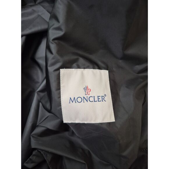 Moncler Women's Black Wete Boxy Hooded Windbreaker Jacket Size 1 - Picture 7 of 10